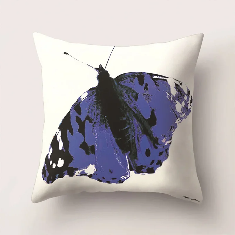 Настраиваемый домашний декор диван-кровать сиденье авто декор наволочка красочный бабочка узор подушка подушка чехол Изображение 1 