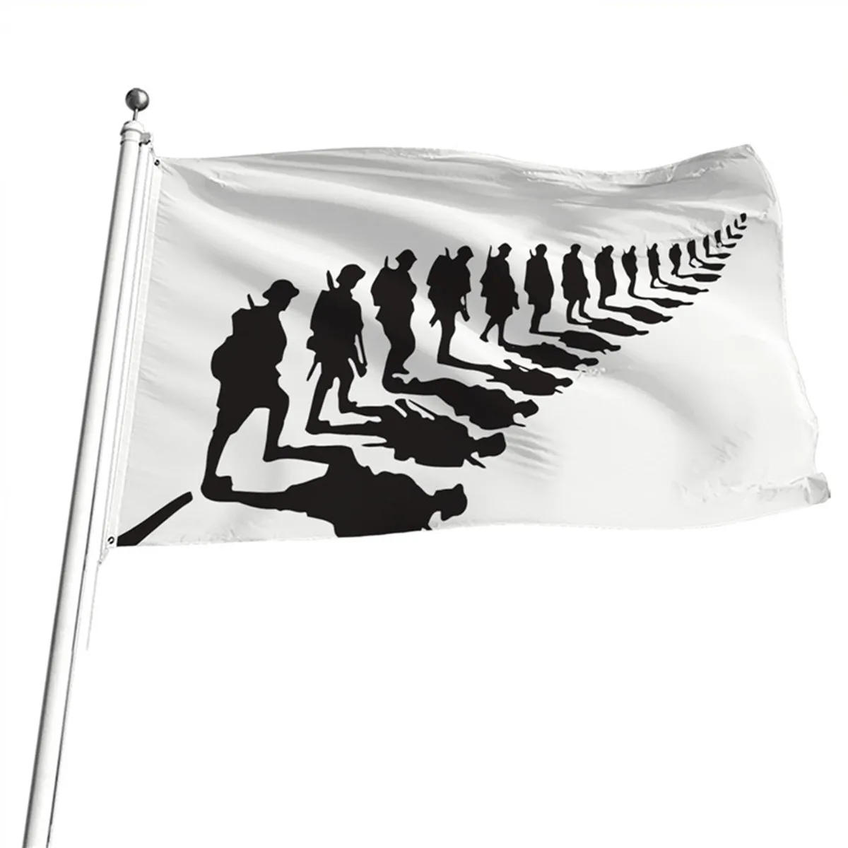 Новая Зеландия Тропы Первой мировой войны Флаг Баннер Полиэстер Латунь Люверсы Значимый Памятный Флаг Женщины Мужчины Наружный Декор