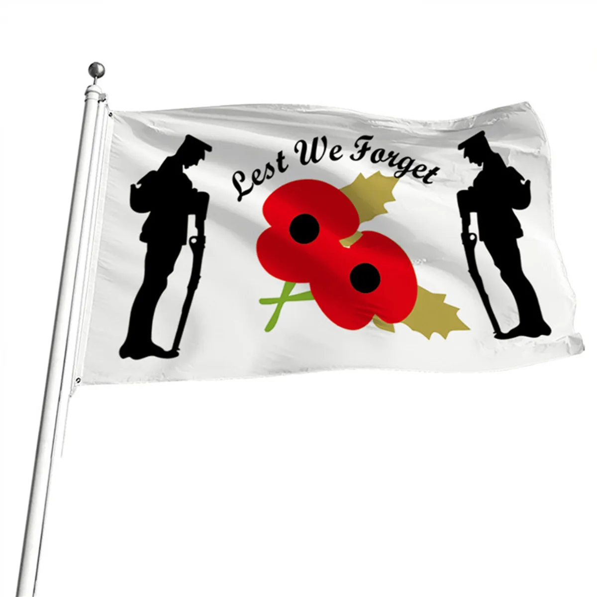 Новая Зеландия Тропы Первой мировой войны Флаг Баннер Полиэстер Латунь Люверсы Значимый Памятный Флаг Женщины Мужчины Наружный Декор Изображение 1 