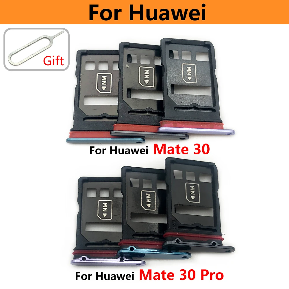 НОВИНКА Для Huawei Mate 30 Pro Мобильный телефон Сим-карта Micro Nano SIM Держатель Лоток Ящик для чипов Слот Держатель Адаптер Разъем + Контакт