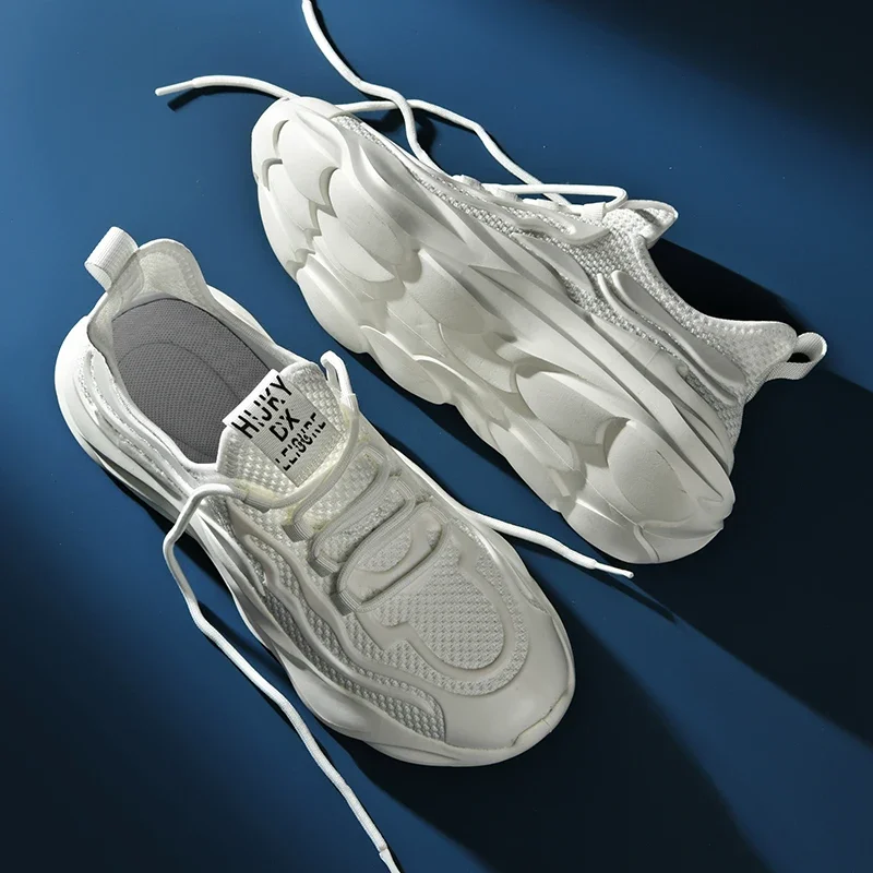 Новые сезонные кроссовки легкие, дышащие и модные, кроссовки, эластичная повседневная обувь для фитнеса на открытом воздухе Изображение 4 
