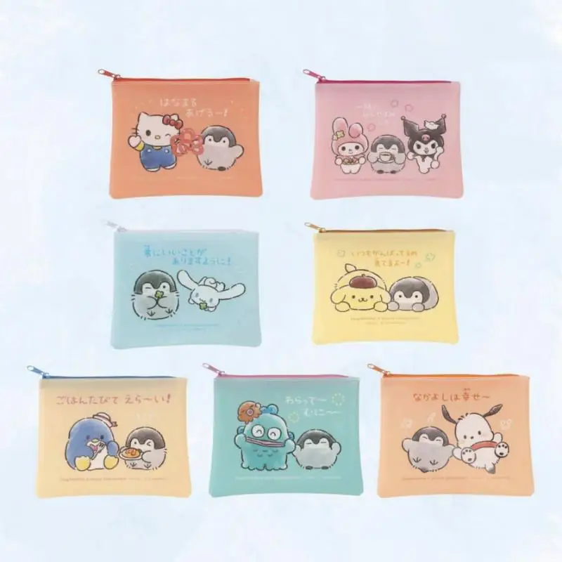 Новый Sanrio Фигурка Мультфильм Hangyodon Гигиеническая сумка для хранения салфеток Kawaii ПВХ 13,5X11 см Переносная водонепроницаемая сумка для хранения Подарки для девочек Изображение 0 