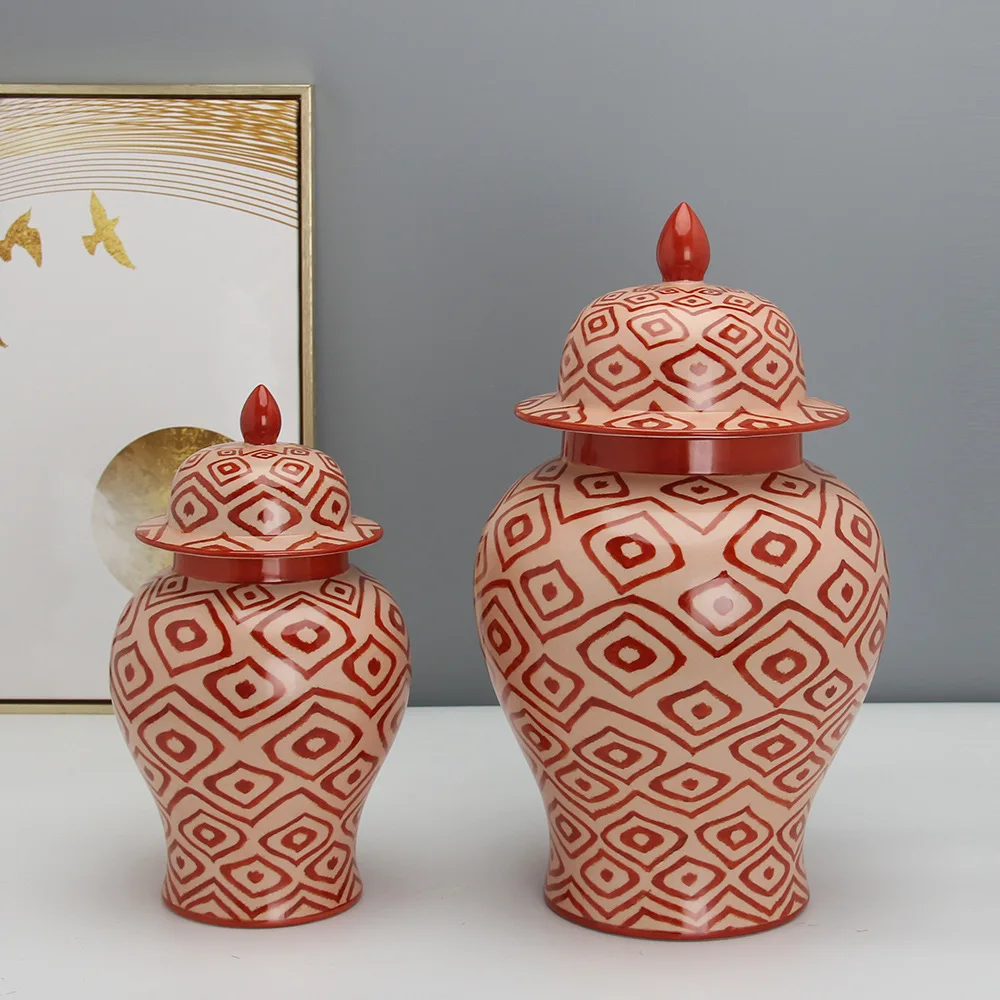 Новый китайский стиль керамическая ваза для хранения кувшин украшение дом общее украшение банки аксессуары для украшения гостиной