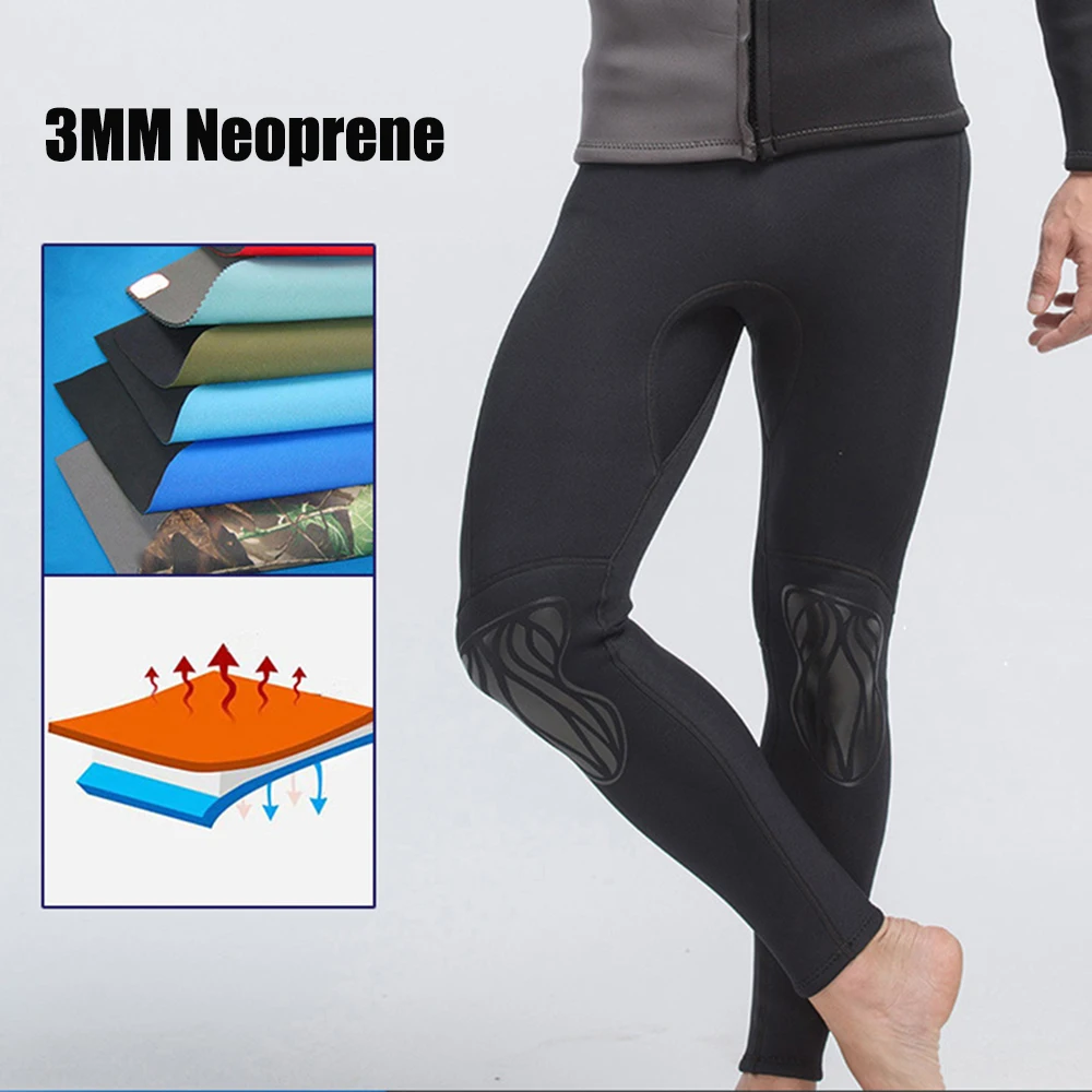 Новый неопреновый водолазный костюм 3 мм, мужские теплые штаны для плавания раздельного типа, пляжный солнцезащитный крем, каяк для серфинга, водные виды спорта, брюки для дайвинга, 2023 Изображение 2 