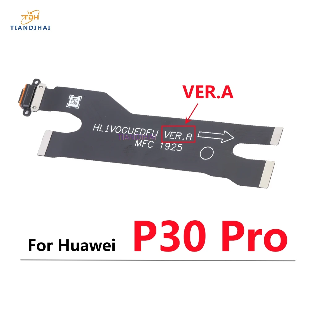 Оригинал для Huawei P30 Pro USB Type C Зарядная док-станция Порт для зарядки Заглушка Задняя задняя часть гибкого кабеля Изображение 1 