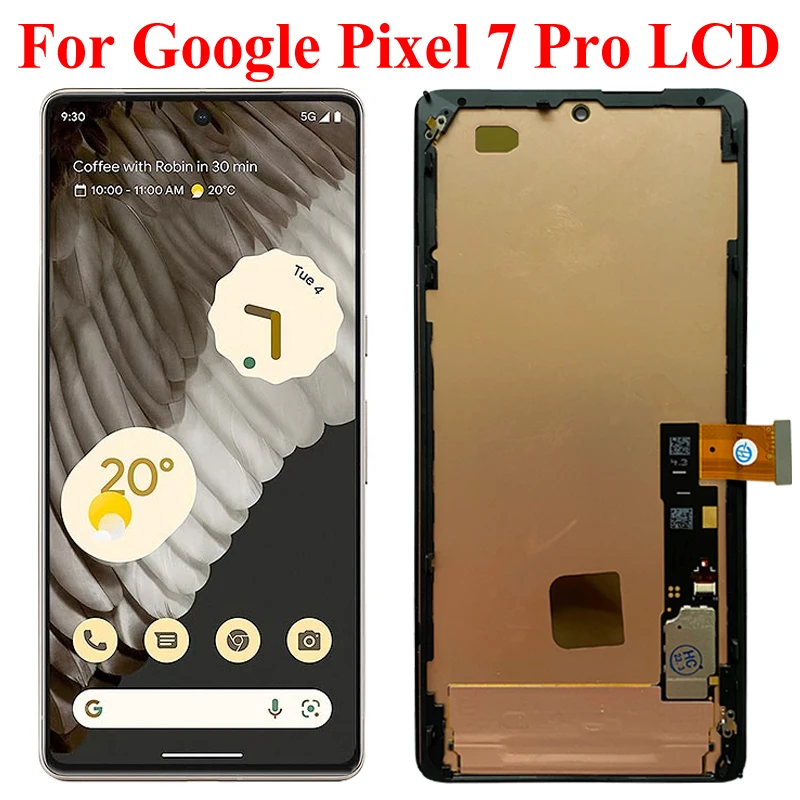 Оригинальный 6,7-дюймовый ЖК-дисплей Pixel 7 Pro для Googel Pixel 7Pro LCD Dispaly Сенсорный экран с рамочным дигитайзером для экрана 7 Pro GP4BC Изображение 0 