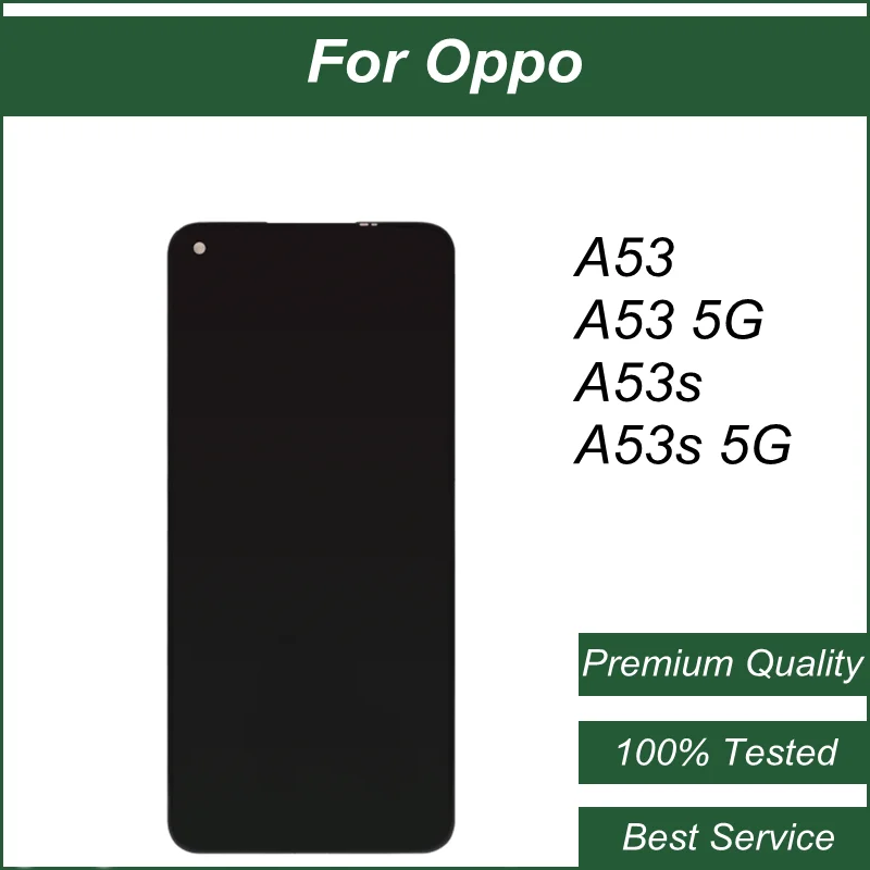 Оригинальный экран для OPPO A53 A53s 5G ЖК-дисплей Сенсорный дигитайзер Дигитайзер с заменой рамки