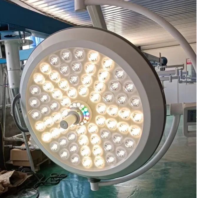 потолочная двухголовочная бестеневая светодиодная ветеринарная хирургическая операционная лампа для ветеринарной клиники домашних животных Изображение 2 