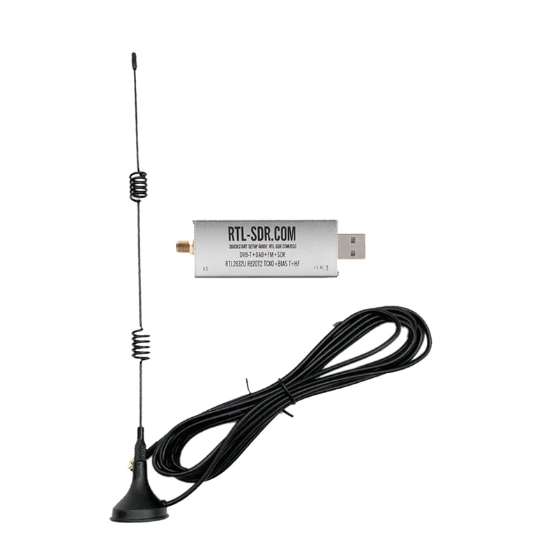 приемник для RTL-SDR BLOG V3 R820T2 TCXO Приемник + антенна КВ Biast SMA Программно-определяемая радиостанция 500 кГц-1766 МГц до 3,2 МГц