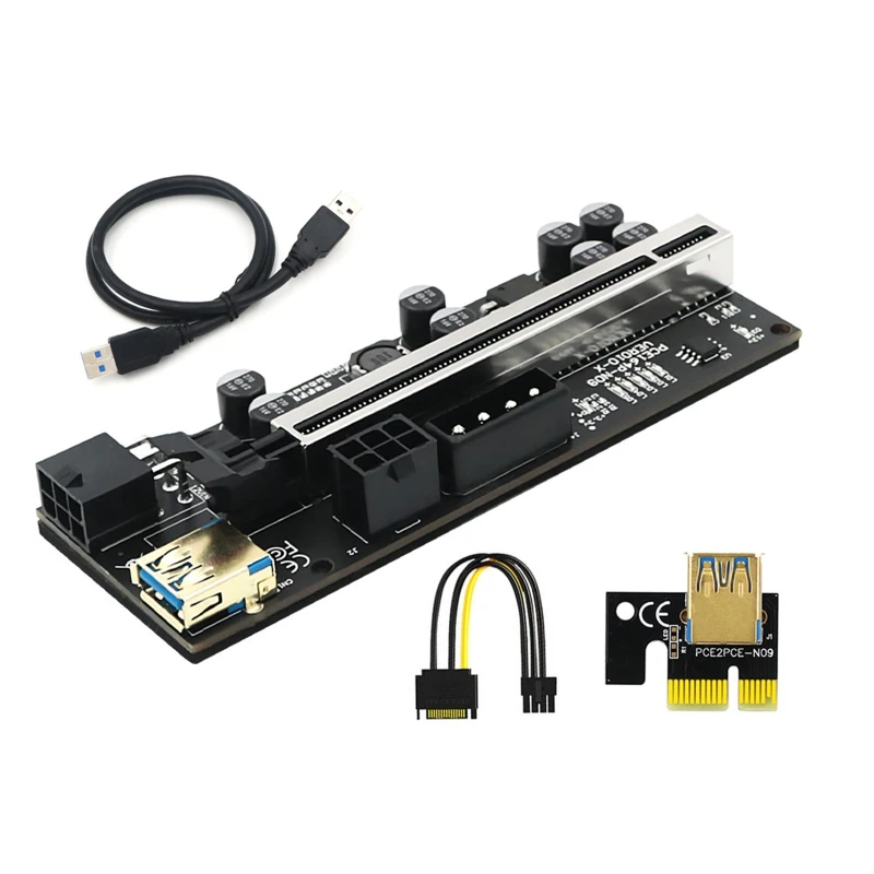 Райзер PCI-E для майнинга монет Bitcoin С 15-контактным на 6-контактный удлинительный кабель PCIe VER 010X для Express 1X 4x 8x 16x