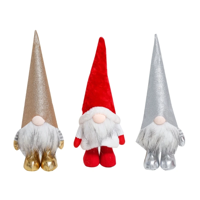Рождественские гномы Плюшевые украшения Длинная шляпа Скандинавские Tomtes Домашний настольный дропшиппинг