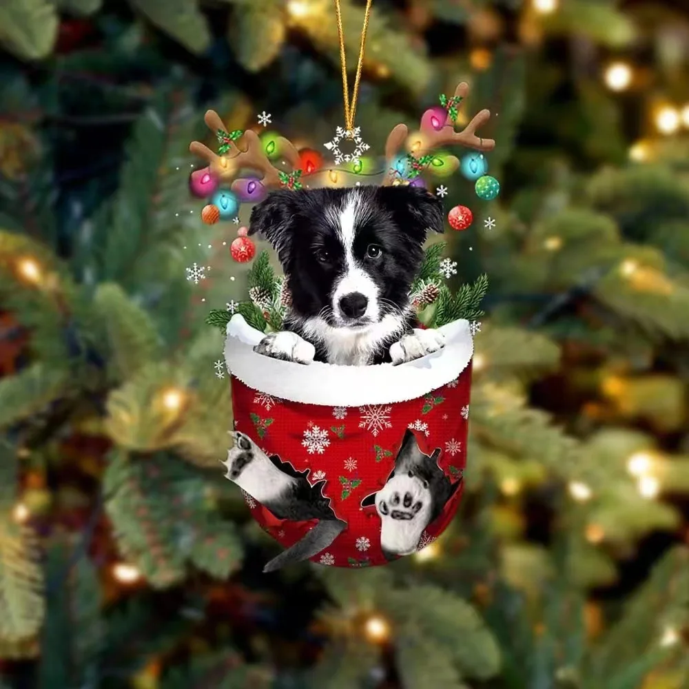 Рождественский кулон Украшения для собак Висячая личность Украшения для вечеринок Рождественская елка Крытый новогодний подарок 2023 Navidad Изображение 1 