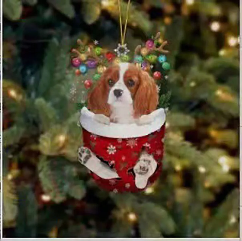 Рождественский кулон Украшения для собак Висячая личность Украшения для вечеринок Рождественская елка Крытый новогодний подарок 2023 Navidad Изображение 3 