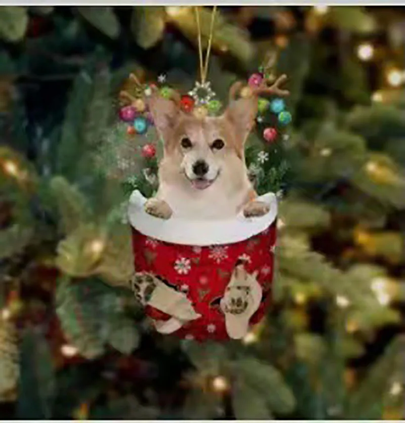 Рождественский кулон Украшения для собак Висячая личность Украшения для вечеринок Рождественская елка Крытый новогодний подарок 2023 Navidad Изображение 5 