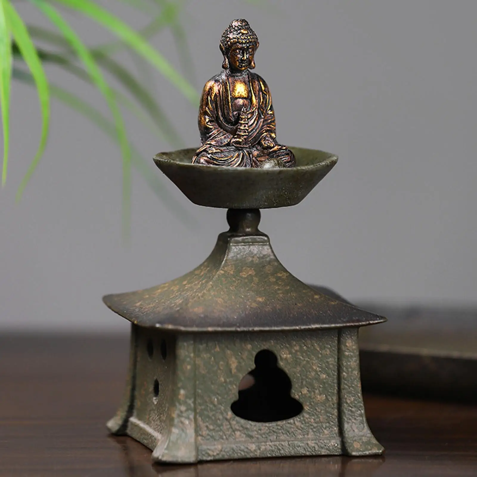 Статуя Будды Держатель благовоний Статуэтка Курильница Курильница для настольного подарка на новоселье