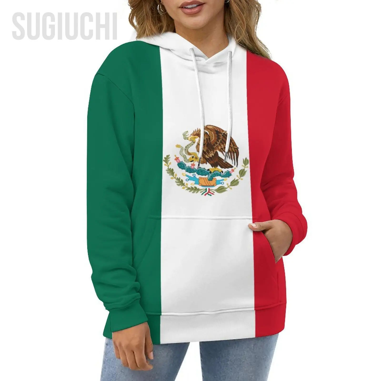 Унисекс 3D Толстовка с капюшоном Мексика Флаг Мужчины Женщины Полиэстер Harajuku Толстовка Пуловер Толстовки Повседневная Круто Изображение 1 