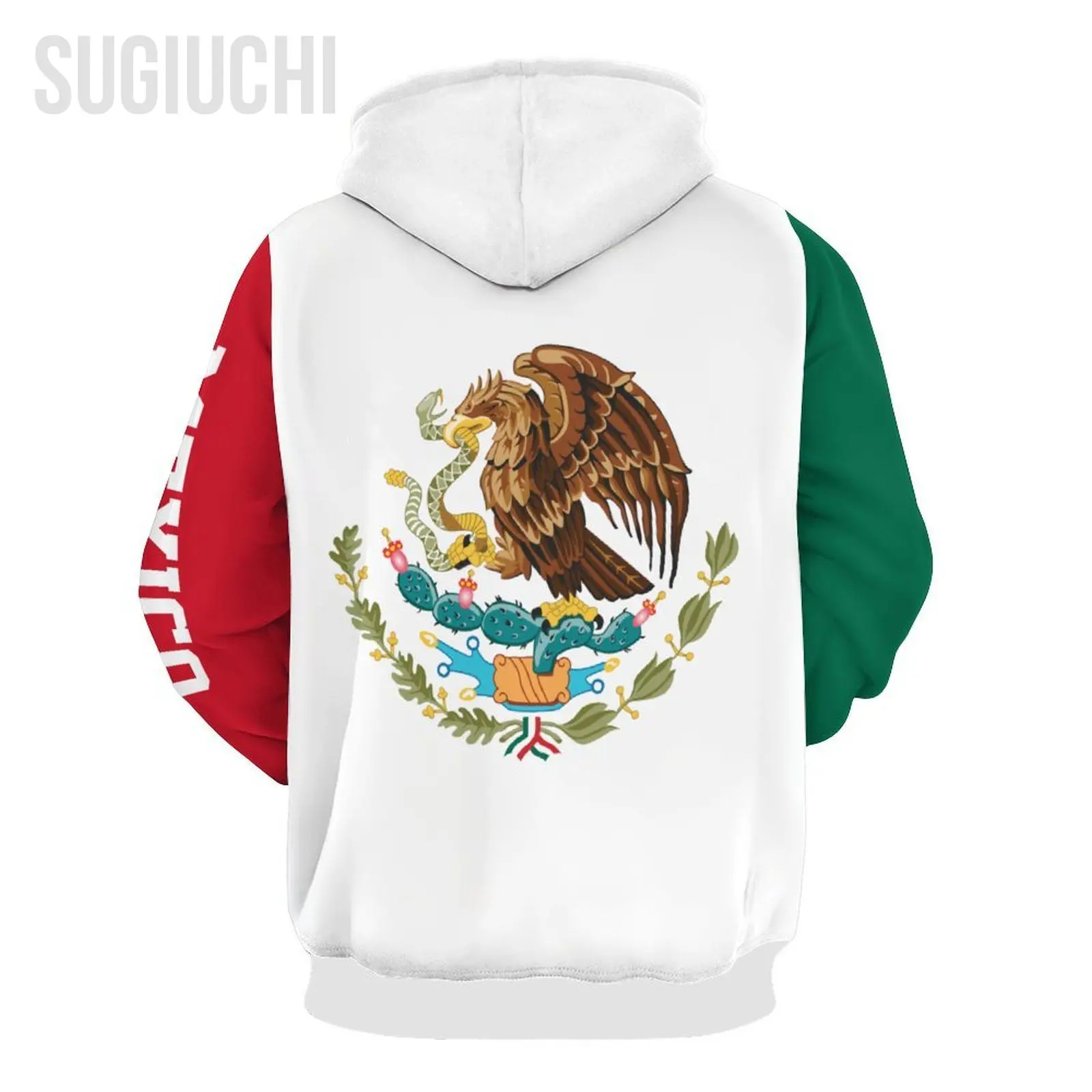 Унисекс 3D Толстовка с капюшоном Мексика Флаг Мужчины Женщины Полиэстер Harajuku Толстовка Пуловер Толстовки Повседневная Круто Изображение 3 