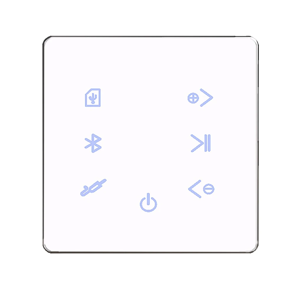 Усилитель Bluetooth в стене USB SD Карта Музыкальная панель Фон Стерео Ресторан отеля (белый)