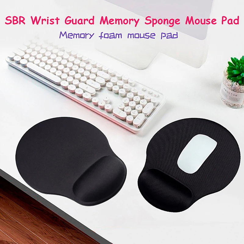  черный коврик для мыши с подставкой для запястий противоскользящий игровой коврик для мыши коврик для мышей ноутбуки аксессуары для клавиатуры