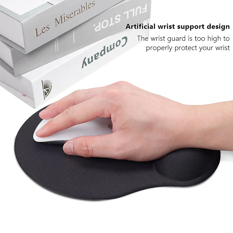  черный коврик для мыши с подставкой для запястий противоскользящий игровой коврик для мыши коврик для мышей ноутбуки аксессуары для клавиатуры Изображение 1 