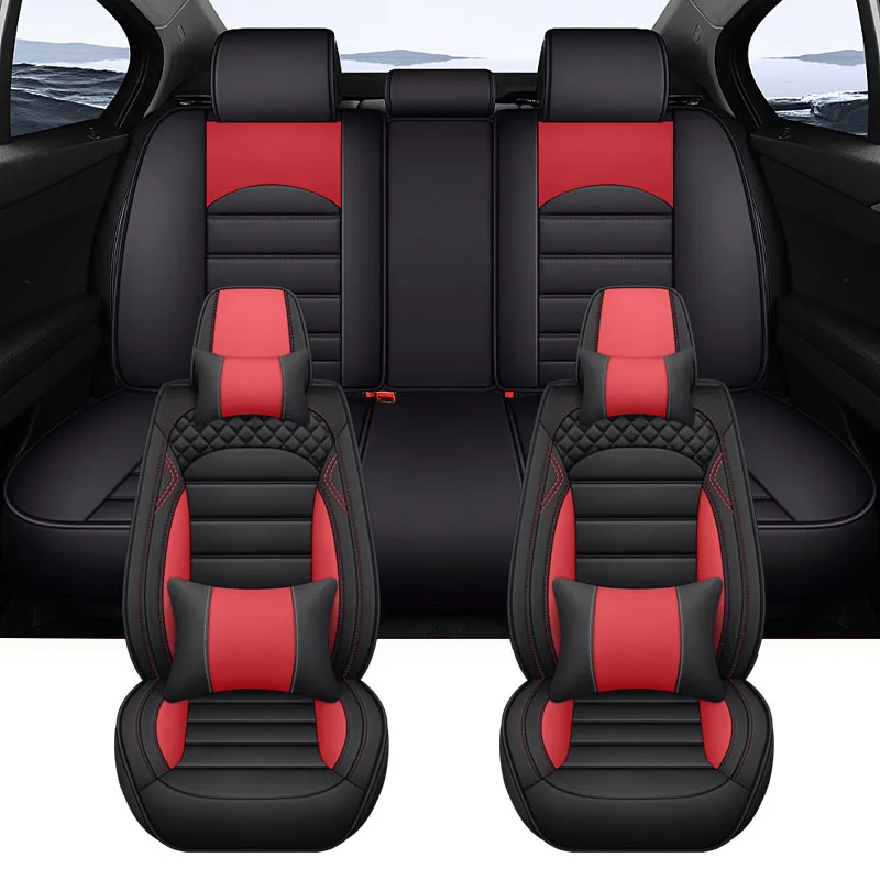 Чехол на сиденье автомобиля для Volkswagen Polo 9n Bmw F40 Honda Crv Infiniti Q50 Женская подушка Полный набор роскошных кожаных автоаксессуаров