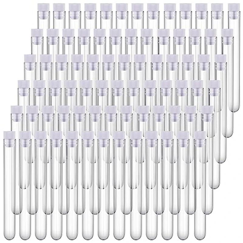  Широко используемые пробирки на 200 штук 12 x 100 мм 12 мл пластиковые пробирки с крышками Пробирки для конфет Лабораторные пробирки для научных исследований