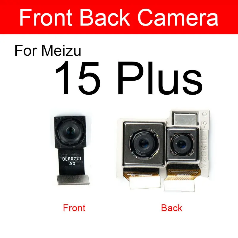 шрифт и задняя основная камера для Meizu 15 Plus 15plus 15+ M891H Маленькая и большая задняя камера Запасные части гибкой кабельной ленты Изображение 0 